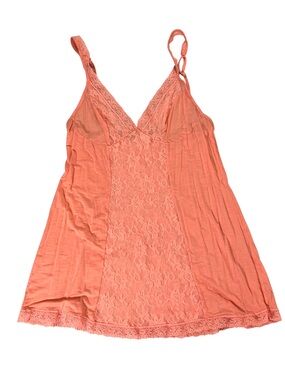 Victoria's Secret Coral Lace Panel Trim Chemise Cover Up